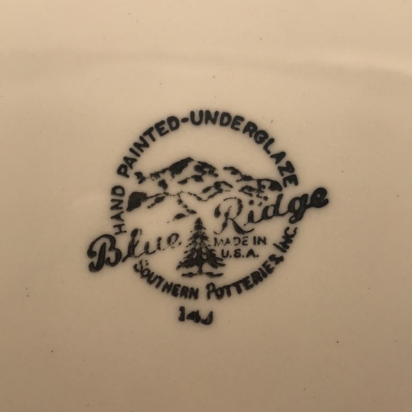 Set of 4 Blue Ridge Hand Painted Southern Potteries Fruit Pattern 9-1/2” Plates - Picture 3 of 6